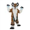 Brown Fox Dog Husky Cartoon Costume Mascot Plush Adult Cosplay view 4