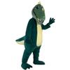 Green Dinosaur Dragon Crocodilian Costume Mascot Character Outfit for Activity Cartoon view 1