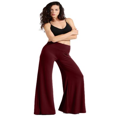 NE PEOPLE Womens Comfy Basic Solid High Waist Stretch Bell Bottom Flare Boho Palazzo Pants Trousers (S-3XL)