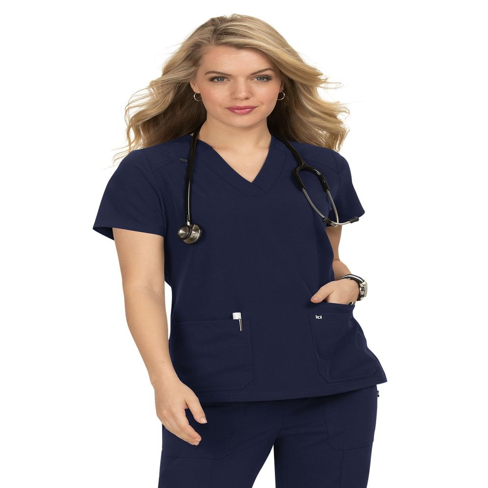 KOI Next Gen 1019 Women's Hustle and Heart Scrub Top Navy 3XL