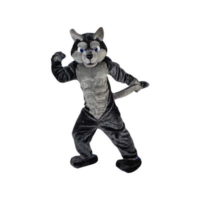 Gray Muscle Wolf Cartoon Costume Mascot Cartoon Furry Costuming