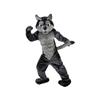 Gray Muscle Wolf Cartoon Costume Mascot Cartoon Furry Costuming view 1
