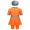 Agoky Girls Kids 2-Piece Full Body Swimsuit UPF50+ Swimwear Sun Protection Rash Guard Sunsuit Orange 18-24 Months view 1