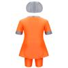 Agoky Girls Kids 2-Piece Full Body Swimsuit UPF50+ Swimwear Sun Protection Rash Guard Sunsuit Orange 18-24 Months view 2