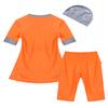 Agoky Girls Kids 2-Piece Full Body Swimsuit UPF50+ Swimwear Sun Protection Rash Guard Sunsuit Orange 18-24 Months view 4