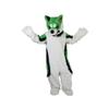 Green Fox Dog Husky Mascot Costume Cartoon Adult Character Design Cosplay view 3
