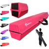 MARFULA 6 FT / 8 FT / 9 FT / 10 FT Balance Beam Folding Floor Gymnastics Equipment for Kids, Non Slip Base, Gymnastics Beam for Training Home Gym Use Pink view 1