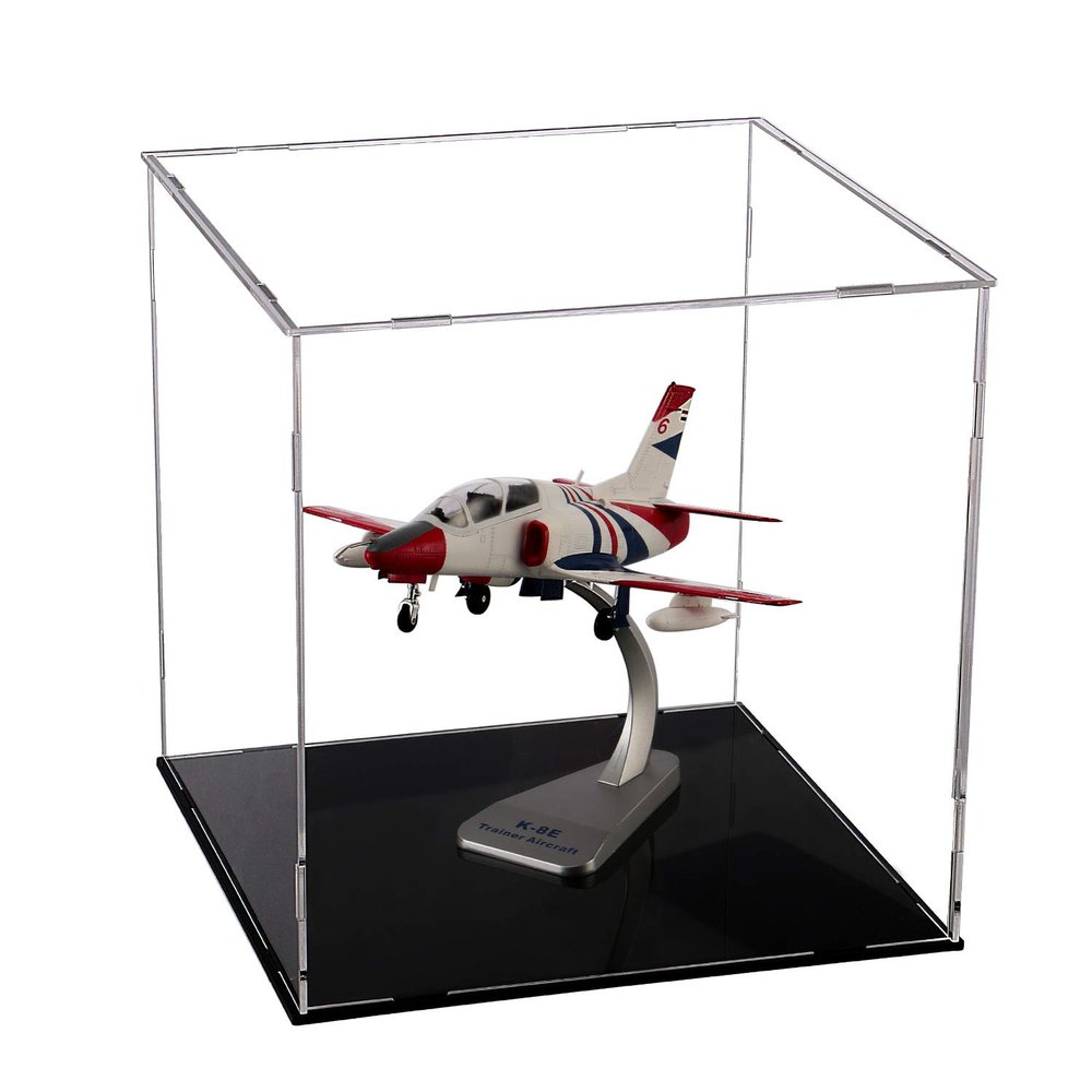 Evron Display Case for Collectibles Assemble Clear Acrylic Box Alternative Glass Case for Display Action Figures Home Storage & Organizing Toys (10x10x10 inch; 25x25x25 cm)