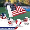 KINGTOP USA Golf Flag 8x6 Inch  Premium Dual-layer 420D Nylon, Double Sided American Pattern Printing, Tube Inserted  Mini Practice Putting Green Flags for Yard, 3-Pack view 2