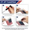 KINGTOP USA Golf Flag 8x6 Inch  Premium Dual-layer 420D Nylon, Double Sided American Pattern Printing, Tube Inserted  Mini Practice Putting Green Flags for Yard, 3-Pack view 4