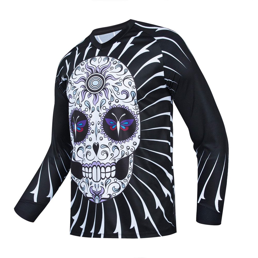 JPOJPO Men's Cycling Jersey MTB Downhill T-Shirt Long Sleeve Motorcycle Breathable S-4XL