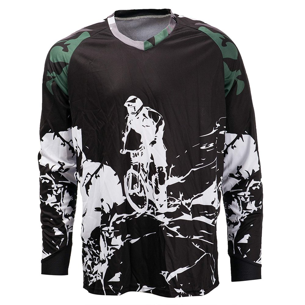 JPOJPO Men's Cycling Jersey MTB Downhill T-Shirt Long Sleeve Motorcycle Breathable S-4XL