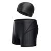 XUYUZUAU 2PCs Swim Jammer with Swim Cap for Mens Chlorine Resistant Tight Athletic Swimsuit for Training view 1