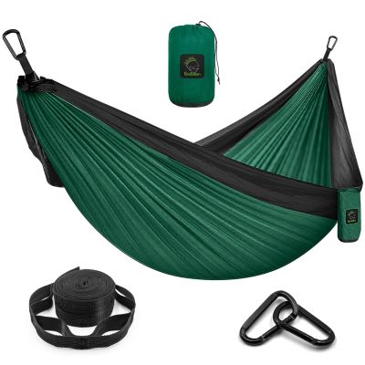 Camping Hammock Double & Single Portable Hammock with Tree Straps, Lightweight Nylon Parachute Hammocks Camping Accessories Gear for Indoor Outdoor Backpacking, Travel, Hiking, Beach