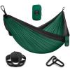 Camping Hammock Double & Single Portable Hammock with Tree Straps, Lightweight Nylon Parachute Hammocks Camping Accessories Gear for Indoor Outdoor Backpacking, Travel, Hiking, Beach view 1