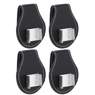 Alomejor Billiard Chalk Holder Billiard Pool Cue Chalk Clip Holder PU Pouch Bag for Billiard Cue Snooker Accessory