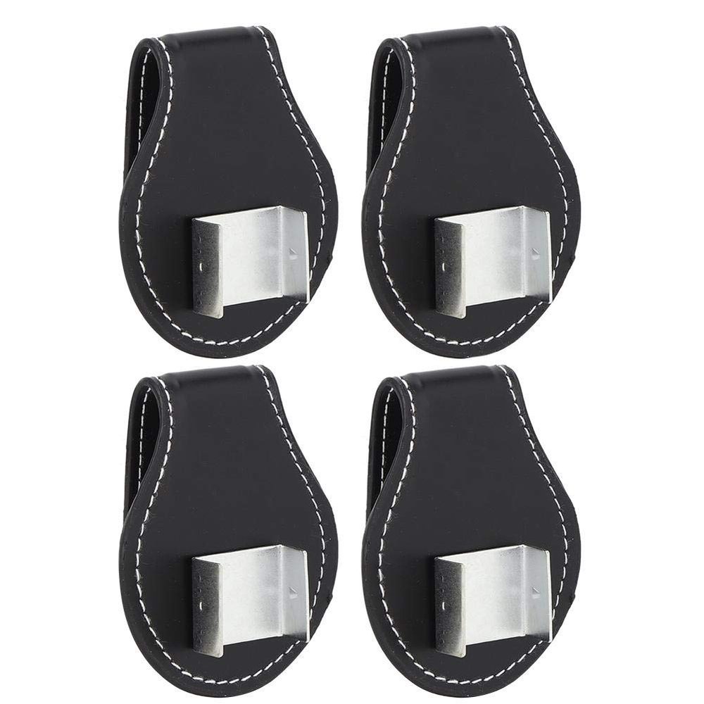 Alomejor Billiard Chalk Holder Billiard Pool Cue Chalk Clip Holder PU Pouch Bag for Billiard Cue Snooker Accessory