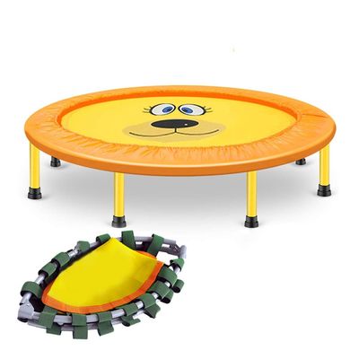 Trampoline 40in Folding Trampoline, Indoor and Outdoor Sports Fitness Toys, Aerobic Exercise for Adults and Children, 2 Models, Load 200kg (Color : Yellow, Size : Style 1)
