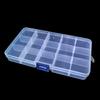 15 Grids PP Plastic Storage Boxes Removable Jewelry Earring Organizer Holder Case Transparent Sundries Jewelry Storage Box view 2