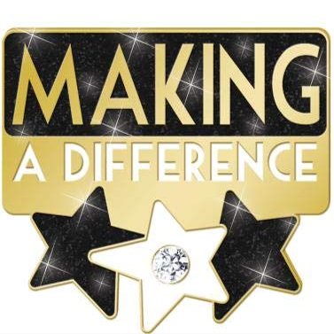 Crown Awards Making A Difference 3 Star Pins, Making A Difference Pin, 50 Pack, Prime