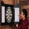 Viper Hudson Solid Wood Cabinet for Sisal/Bristle Steel Tip Dartboard with Dry Erase Scoreboard and Out-Chart, Black Finish view 2
