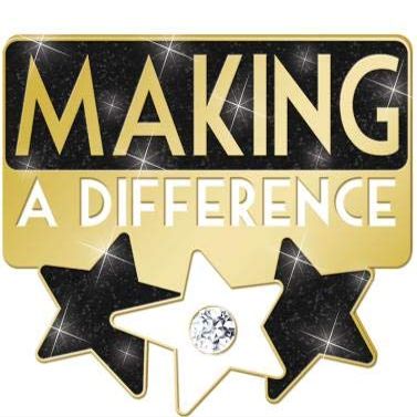 Crown Awards Making A Difference 3 Star Pins, Making A Difference Pin, 20 Pack, Prime