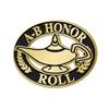 Crown Awards 1" AB Honor Roll Pin, Lamp of Learning AB Honor Roll Pins for Students, AB Honor Roll Lapel Pin, 100 Pack Prime view 1
