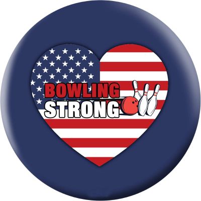 On The Ball Bowling Bowling Strong USA Heart Bowling Ball Available in 8, 10, 12, 14, 15 & 16lb