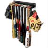 StoreYourBoard Baseball Bat Storage Rack, 14 Bat Caddy, Hanging Organizer, Wall or Fence Mount, Equipment Holder, Solid Steel, Gloves Helmets Cleats view 1