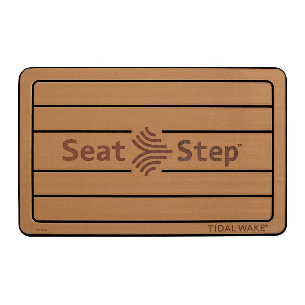 Tidal Wake Seat Step Non-Slip Marine Mat Protects Boat Seats & Upholstery from Rips, Dirt & Wear from Stepping on Seats-ideal for Cushions, Seat Covers, Vinyl Upholstery. (Brown/Black)