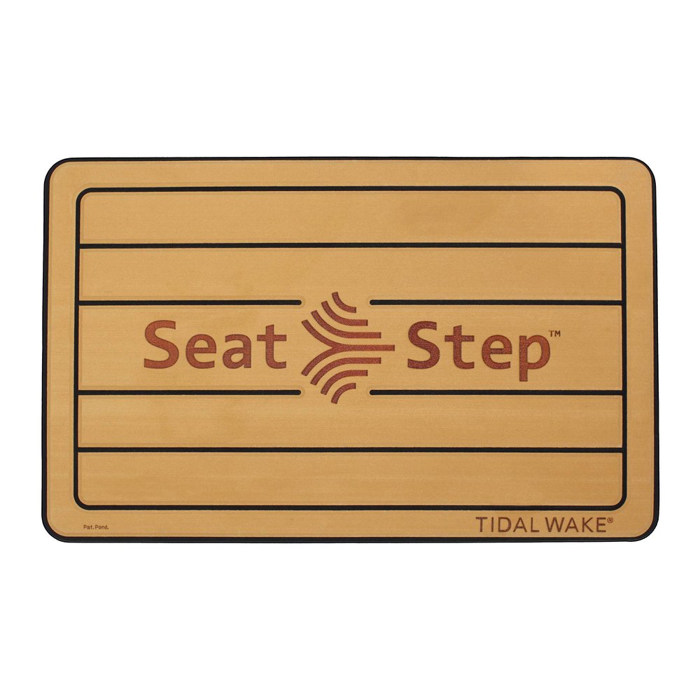Tidal Wake Seat Step Non-Slip Marine Mat Protects Boat Seats & Upholstery from Rips, Dirt & Wear from Stepping on Seats-ideal for Cushions, Seat Covers, Vinyl Upholstery (Tan/Black)