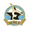 1" Gymnastics Level 5 Pin, Blue and Gold Gymnastics Lapel Pins, 50 Pack view 1