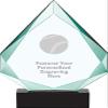 13" Legacy Jade Baseball Crystal Award, Custom Engraved Baseball Trophy, Engraving Included, Prime view 1