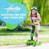 Hurtle 3 Wheeled Scooter for Kids - 2-in-1 Sit/Stand Child Toddlers Toy Kick Scooters w/ Flip-out Seat, Adjustable Height, Wide Deck, Flashing Wheel Lights, For Boys/Girls 1 Year Old+ (Green) view 3