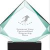 13" Legacy Jade Football Player Crystal Award, Custom Engraved Football Player Trophy, Engraving Included, Prime view 1