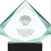 13" Legacy Jade Basketball - Ball in Net Crystal Award, Custom Engraved Basketball - Ball in Net Trophy, Engraving Included, Prime view 1
