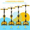 Hurtle 3 Wheeled Scooter for Kids - 2-in-1 Sit/Stand Child Toddlers Toy Kick Scooters w/ Flip-out Seat, Adjustable Height, Flashing Wheel Lights, Great for Indoor/Outdoor Fun, Yellow view 4