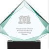 13" Legacy Jade Thank You with Band Aid Crystal Award, Custom Engraved Thank You with Band Aid Trophy, Engraving Included, Prime view 1
