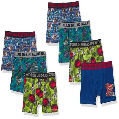Boxer Brief Multipacks with T-Rex, Raptor and Triceratops Print Options in Sizes 4, 6, 8, 10 & 12
