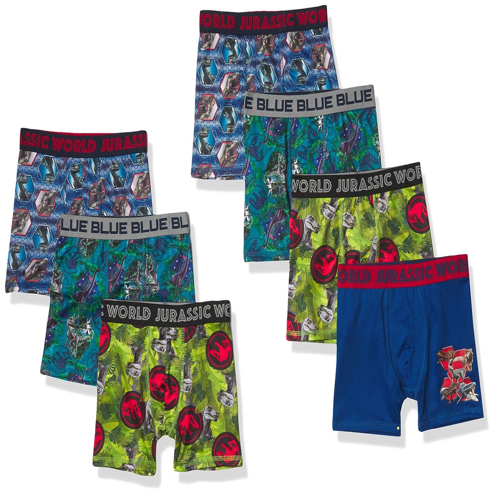 Boxer Brief Multipacks with T-Rex, Raptor and Triceratops Print Options in Sizes 4, 6, 8, 10 & 12
