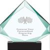 13" Legacy Jade Checkered Flags Crystal Award, Custom Engraved Checkered Flags Trophy, Engraving Included, Prime view 1