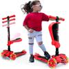 Serenelife Kids Scooter, 3 Wheel Scooter for Kids, Foldable Kick Scooter for Child & Toddlers Ages 3-12, Adjustable Height and LED Light Up Wheels view 1