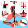 Serenelife Kids Scooter, 3 Wheel Scooter for Kids, Foldable Kick Scooter for Child & Toddlers Ages 3-12, Adjustable Height and LED Light Up Wheels view 4