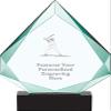 13" Legacy Jade Baseball Batter Crystal Award, Custom Engraved Baseball Batter Trophy, Engraving Included, Prime view 1