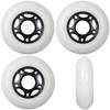 Player's Choice Outdoor Inline Skate Wheels 89a 4-Pack - Choose Size, Color, and Bearings (White, 72mm 4-pk, ABEC 5 Bearings) view 1