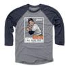 500 LEVEL Al Kaline 3/4 Sleeve T-Shirt (Baseball Tee, XXX-Large, Navy/Heather Gray) - Al Kaline Throwback Card WHT view 1
