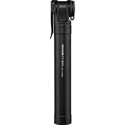 Topeak Roadie TT Mini Bike Pump  Compact Twin Turbo Aluminum Road Tire Pump with 160 PSI Capacity, Integrated Dust Cap & Side Mount Bracket for Fast Inflation & Lightweight Portability