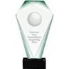 11" Jade Shrine Golf Ball Crystal Award, Custom Engraved Golf Ball Trophy, Engraving Included Prime view 1
