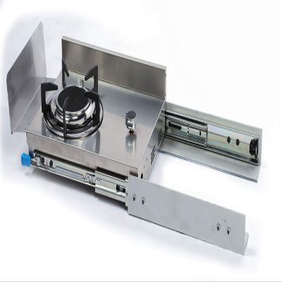 ZY Boat Caravan RV Camper Stainless Steel Mini 1 Burner Pull Type Gas Stove 440345150mm GR-C002