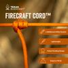 Texas Bushcraft Firecraft Cord - Utility Paracord Survival Rope, Parachute Cord for Survival Gear  3 Extra Strands for Emergency Preparedness Fishing, Sewing and Tinder (Burnt Orange, 25 ft) view 4